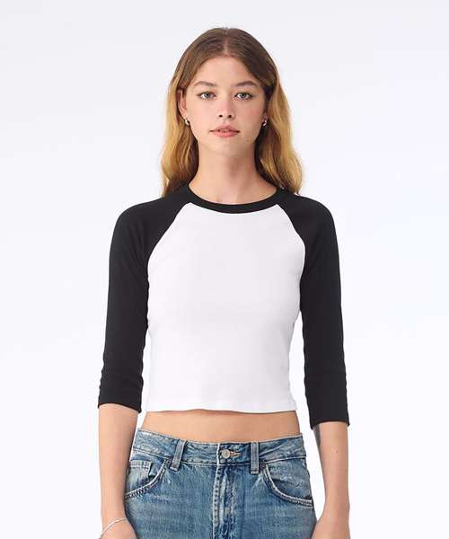 Women’s micro rib 3/4 raglan baby t-shirt