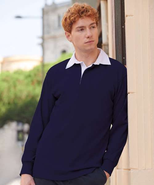 Long sleeve plain rugby shirt