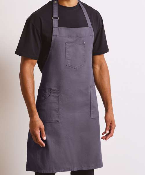 Chino cotton bib apron