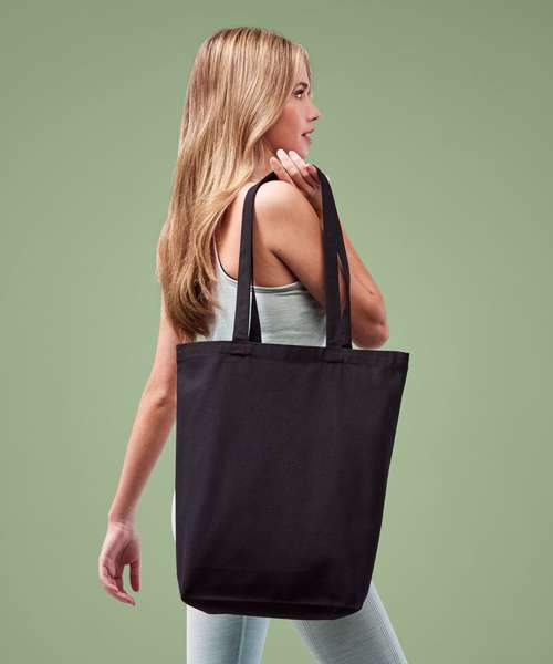 Recycled premium canvas ‘flat base’ shopper